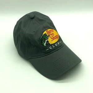 Bass Pro Shops Hat Adjustable Strapback Gray Fishing Outdoor Casual
